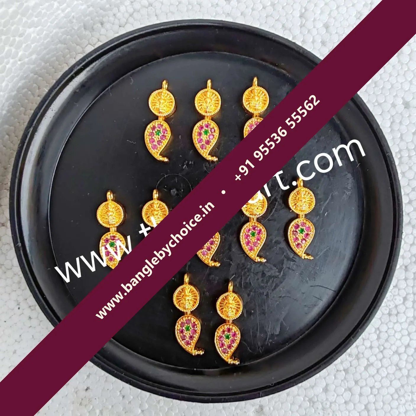 Lakshmi With Mango Pendents