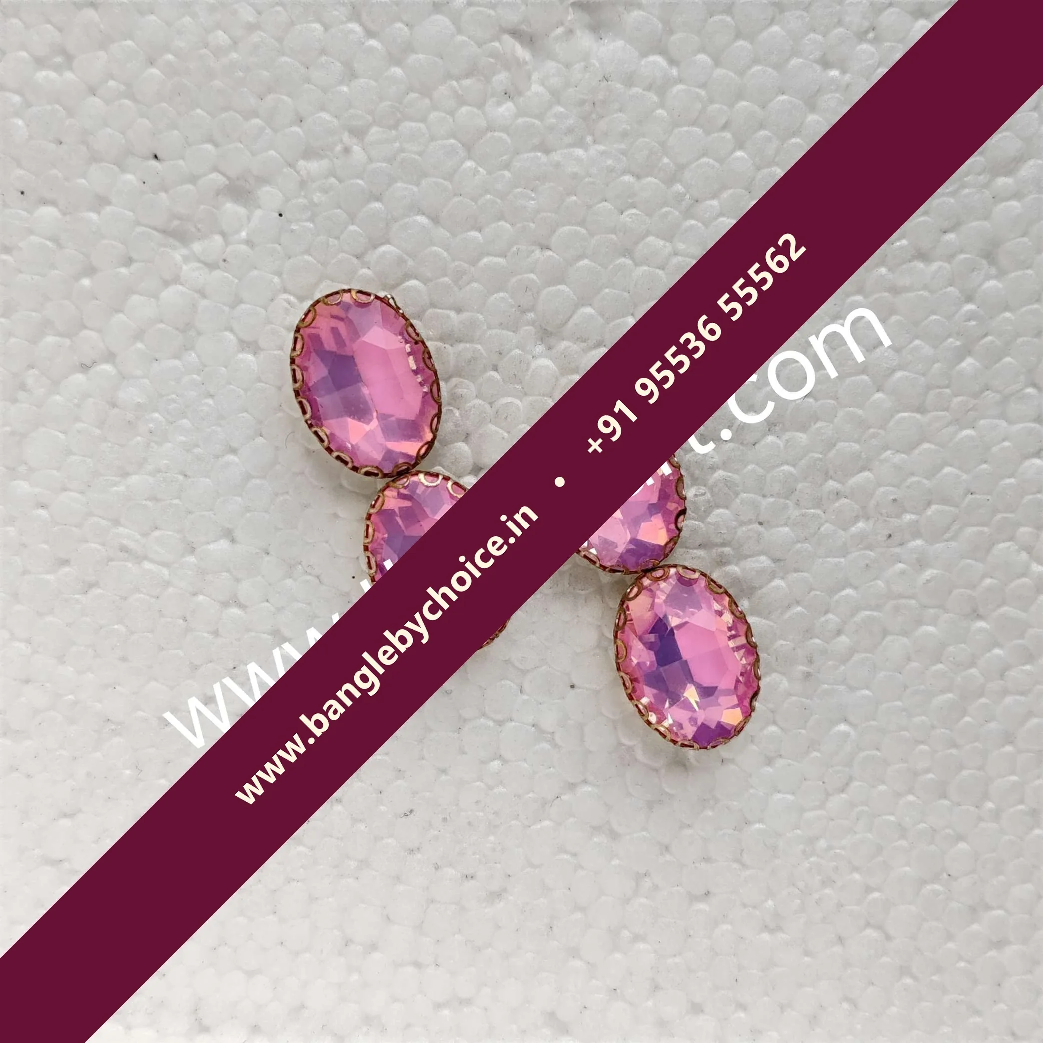 10*15 Size Oval Shape Pestral Colour-Baby Pink