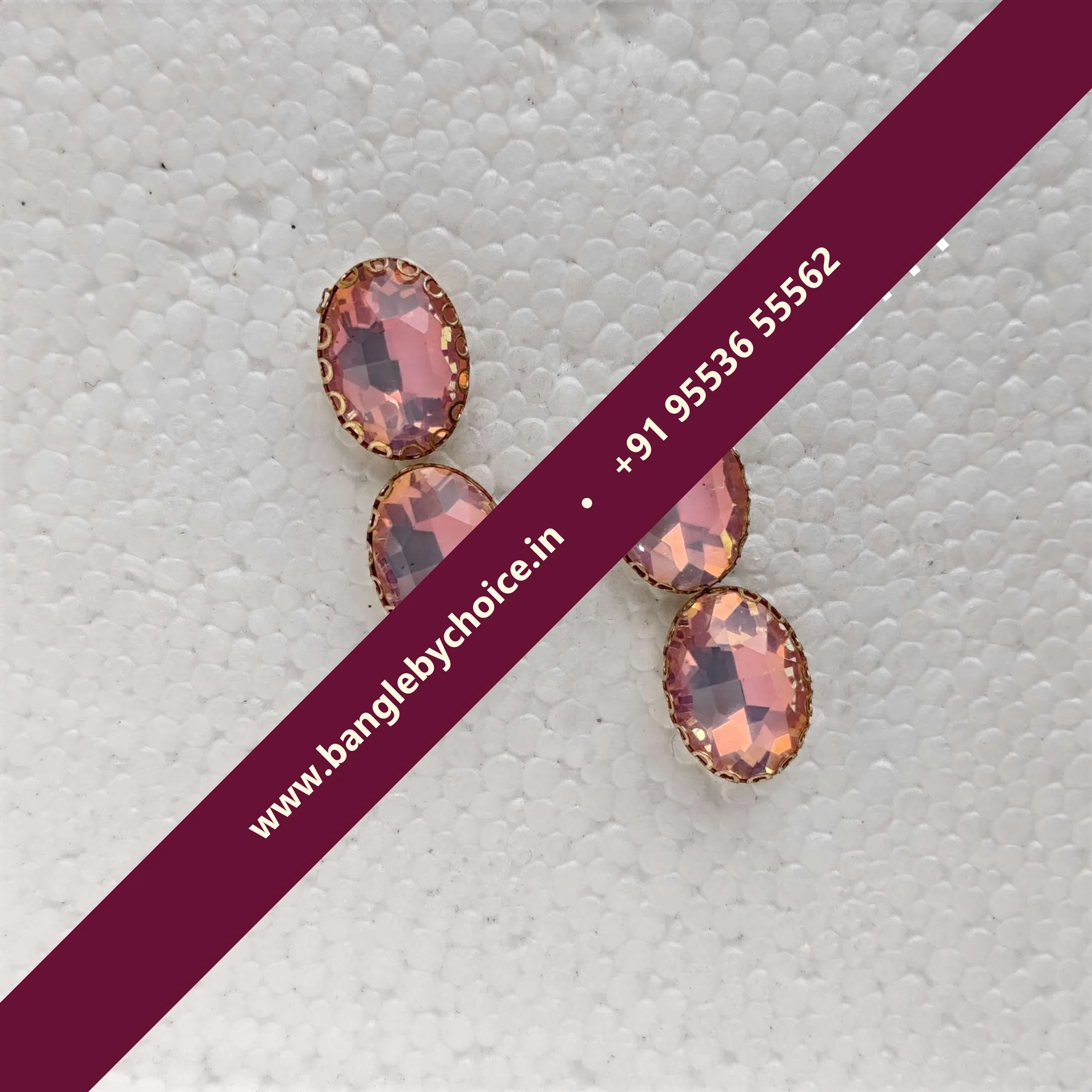 10*15 Size Oval Shape Pestral Colour-Peach
