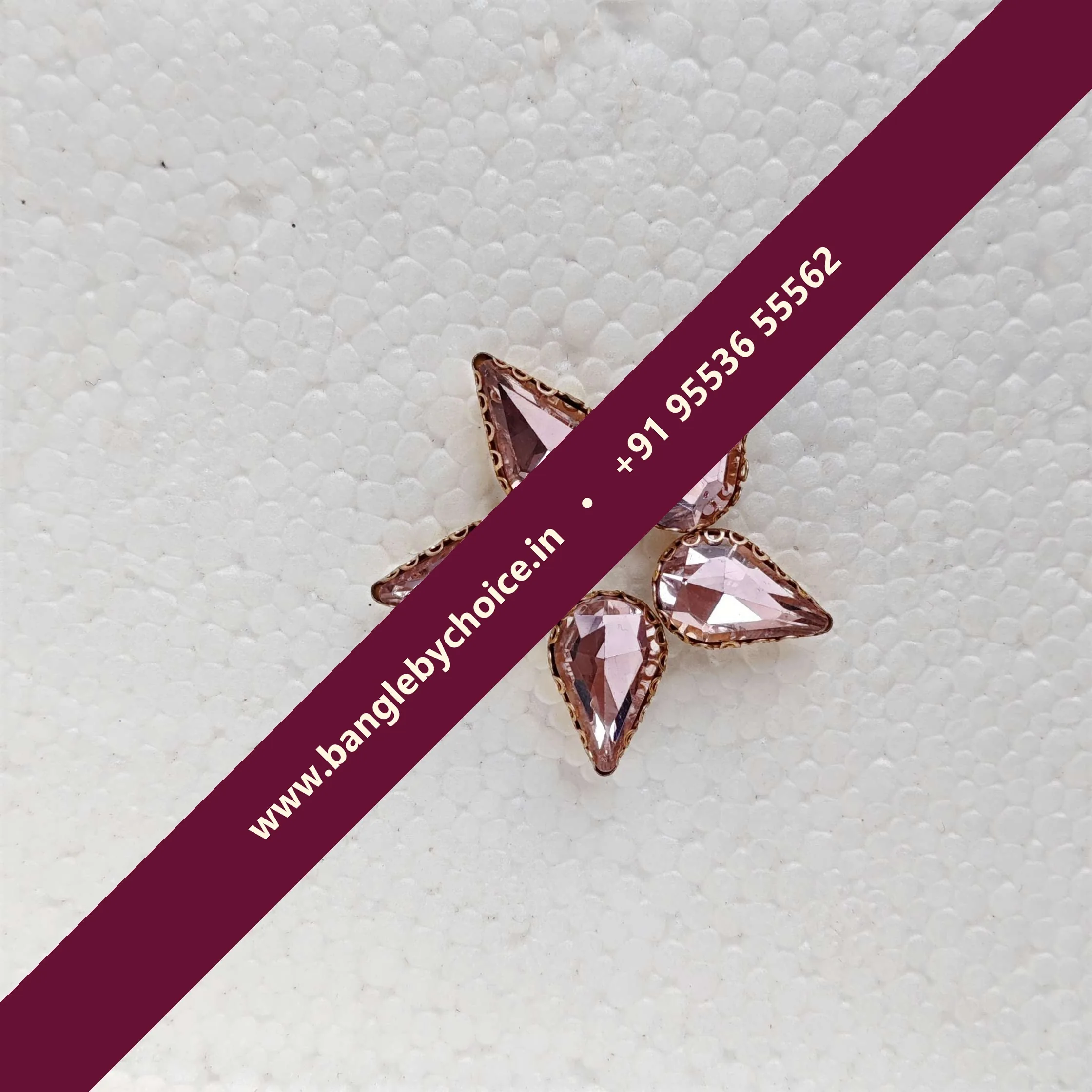 10*8 Size Drop Baby Pink Clipstones