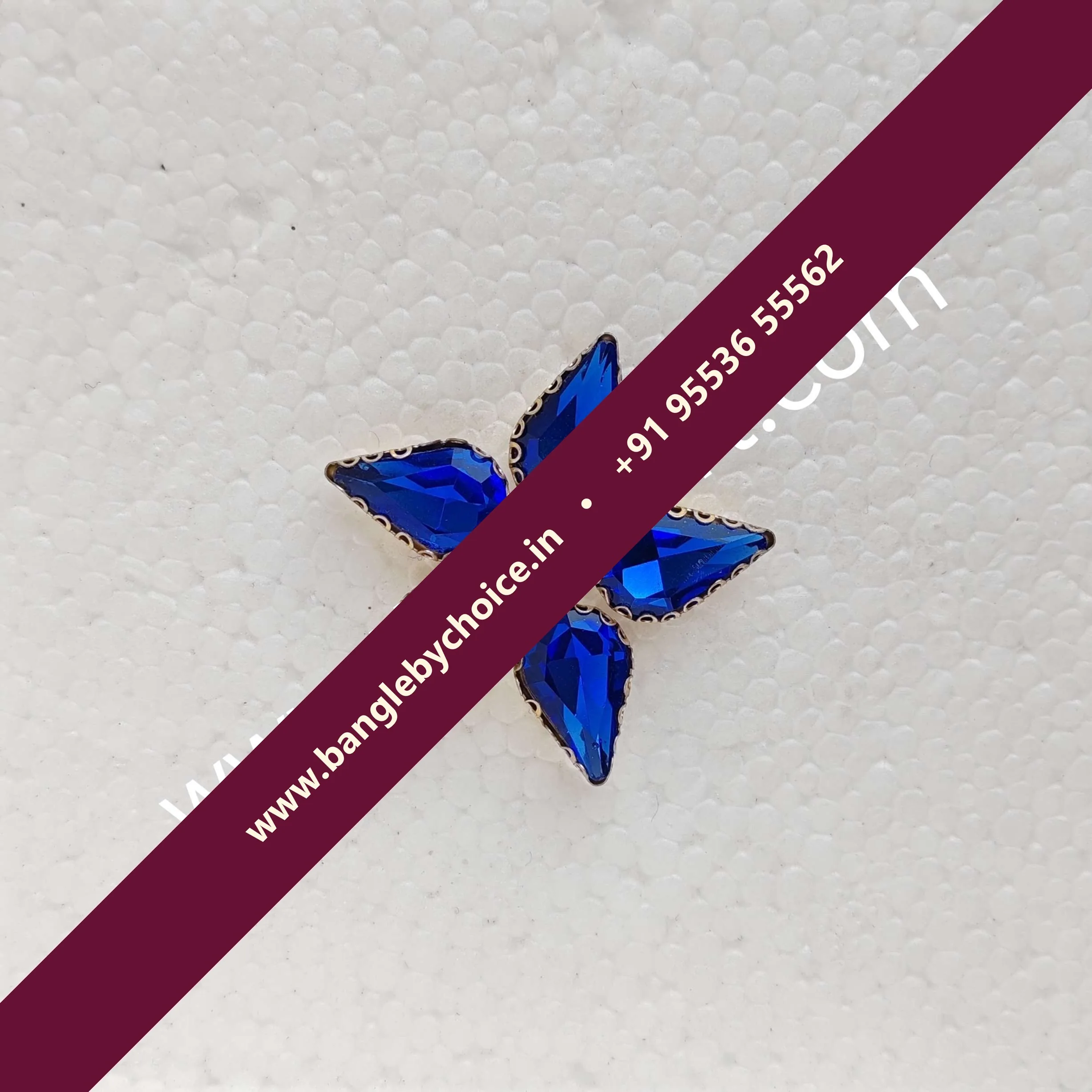 10*8 Size Drop Dark Blue Colour Clipstones