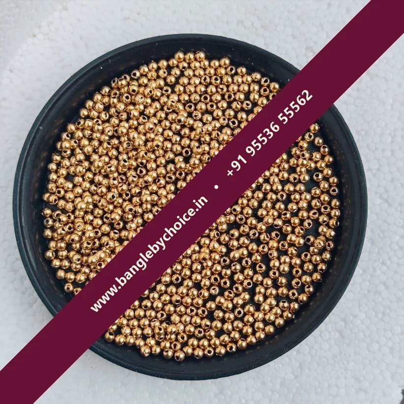 3mm Antique Gold Beads