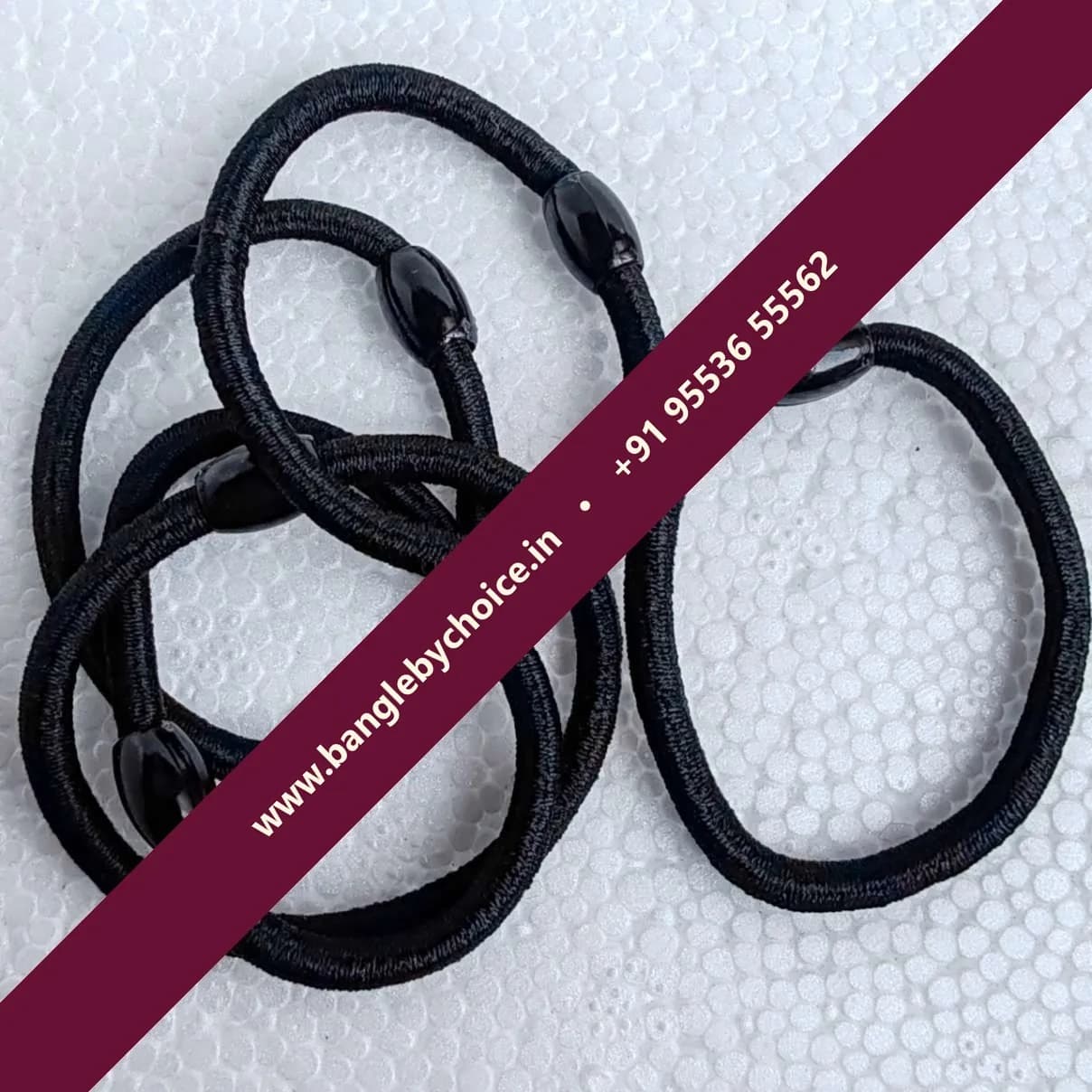 Black Colour Thin Rubber Bands