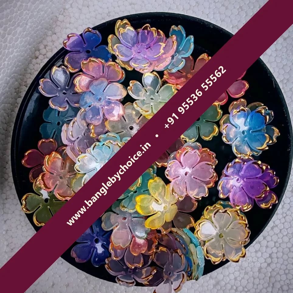 Flower Shape Multicolour Brooch Shells