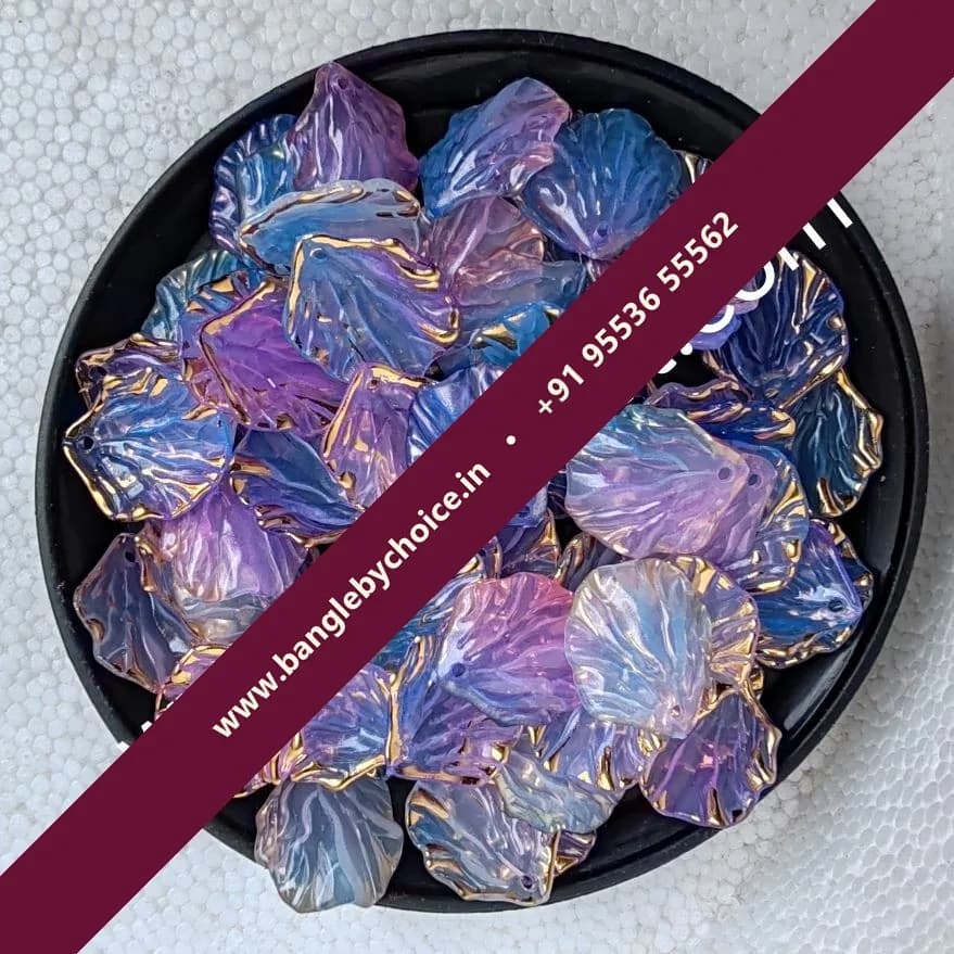 Leaf Shape Pestral Colour Brooch Shells