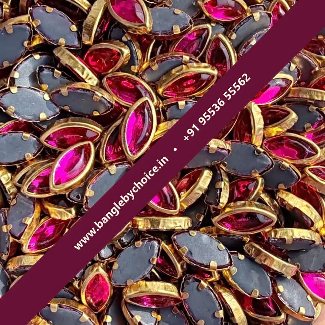 8k Eye Shape Dark Pink Glossy
