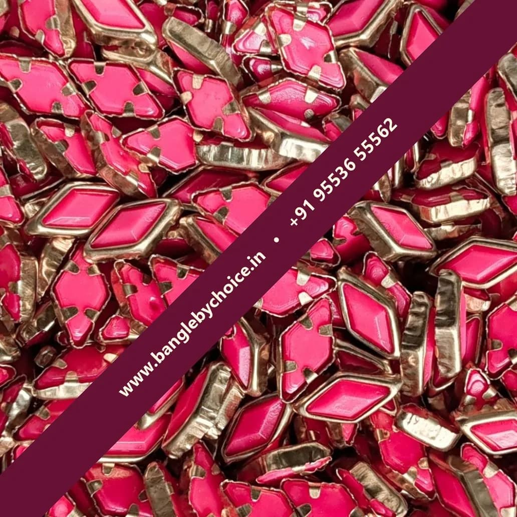 Diamond Shape Kanakambaram Pink Colour Matt