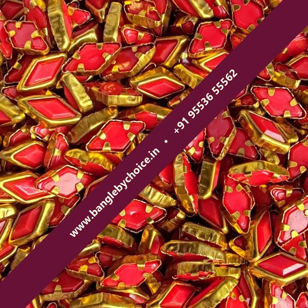 Diamond Shape Red Colour Matt