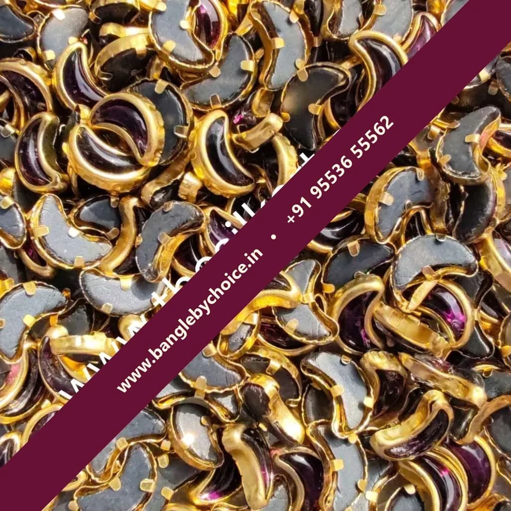 Half Moon Dark Purple Glass