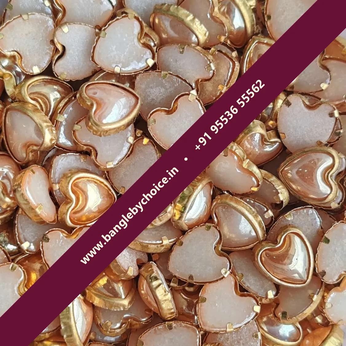 Heart Shape Ceramic Gold