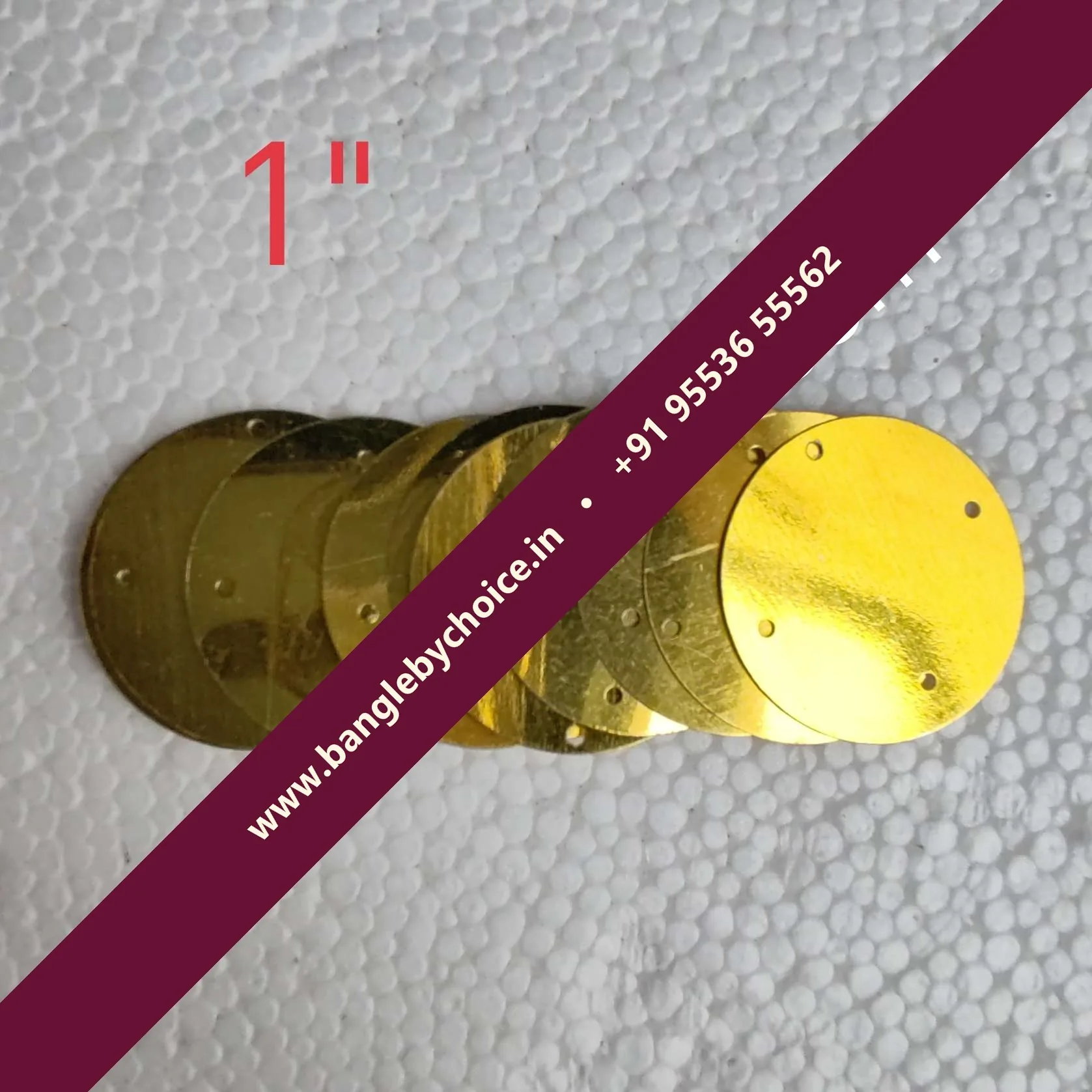 1 Inch Gold Colour Plastic Bases